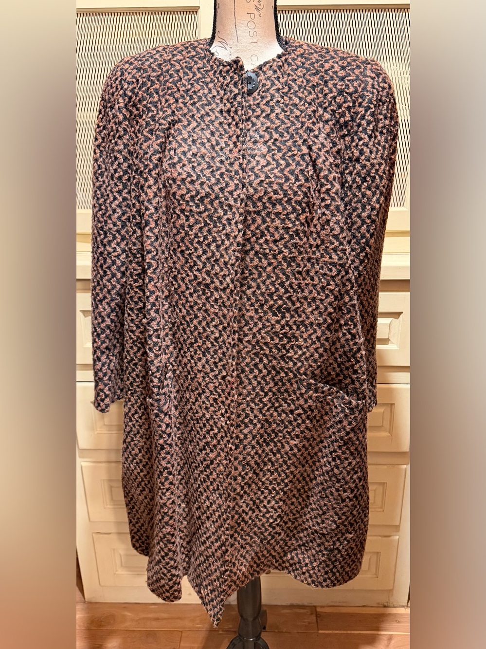 NWT Vintage Castleberry Wool Mohair Boucle Knit Coat
